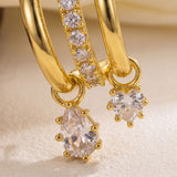 Exquisite multi-layered curved drop earrings