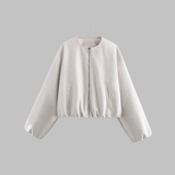 OVALIE™ - Chic Long Sleeve Zipper Crop Top Jacket