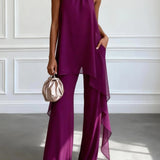 Amethyra | Purple Top & Pants Set