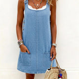 Coraline | Casual Denim Overall Dress